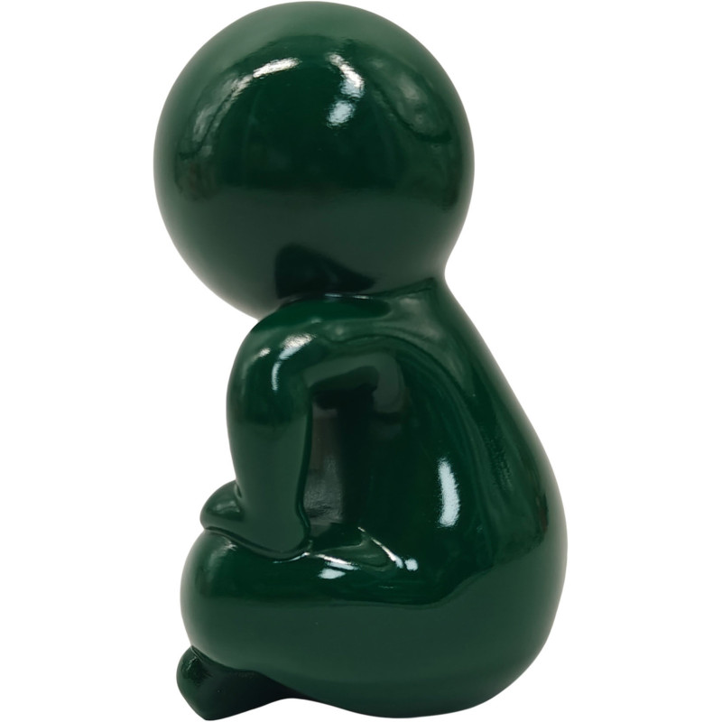 Statuette décorative verte en résine 16 cm Amigo Sitting Present Time - 3