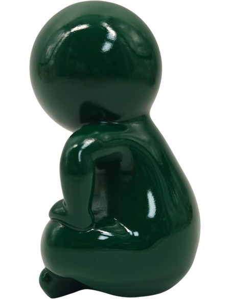 Statuette décorative verte en résine 16 cm Amigo Sitting Present Time - 3
