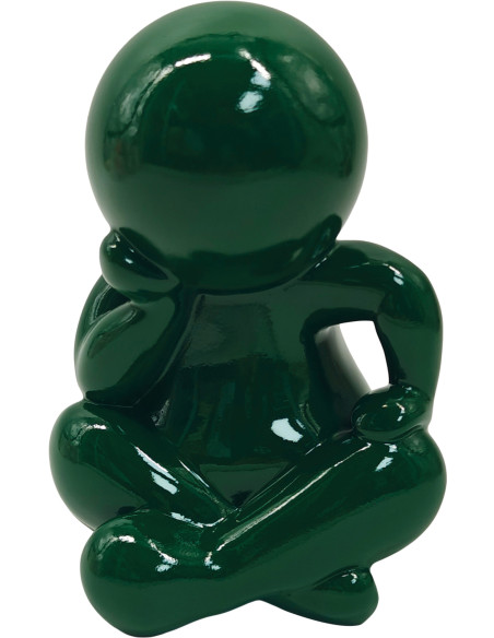 Statuette décorative verte en résine 16 cm Amigo Sitting Present Time - 1