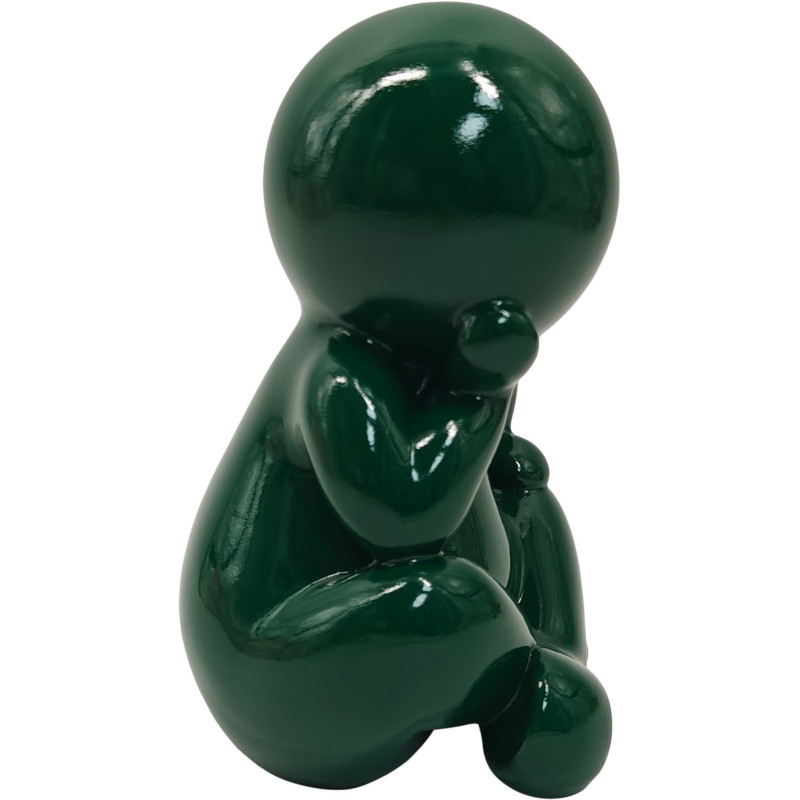 Statuette décorative verte en résine 16 cm Amigo Sitting Present Time - 2