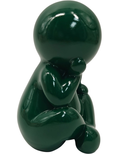 Statuette décorative verte en résine 16 cm Amigo Sitting Present Time - 2