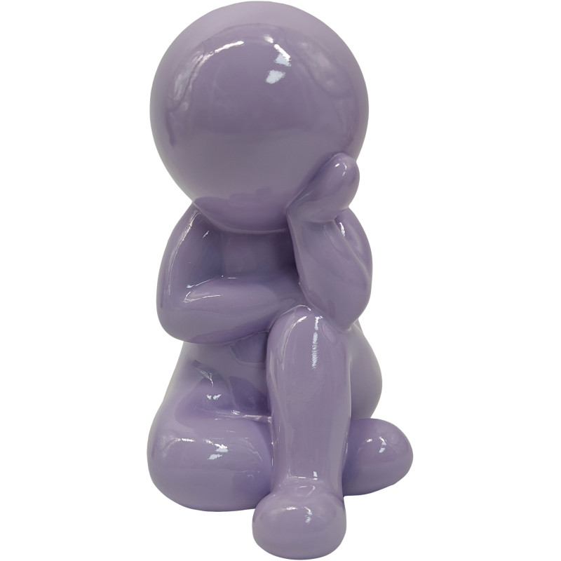 Statuette décorative mauve en polyrésine 20 cm Amigo Dreaming Present Time - 1