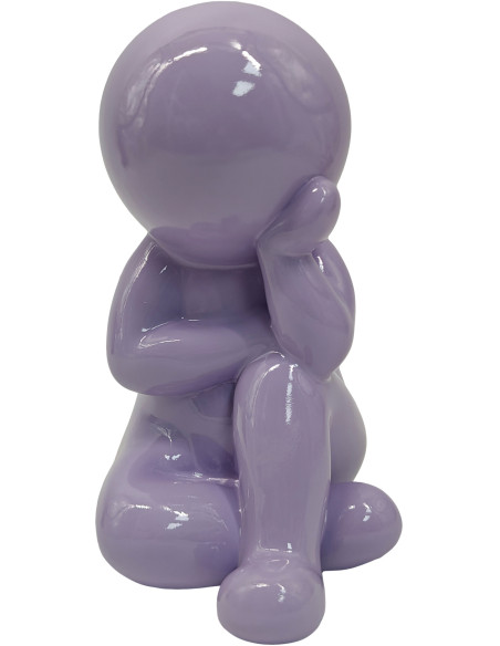 Statuette décorative mauve en polyrésine 20 cm Amigo Dreaming Present Time - 1