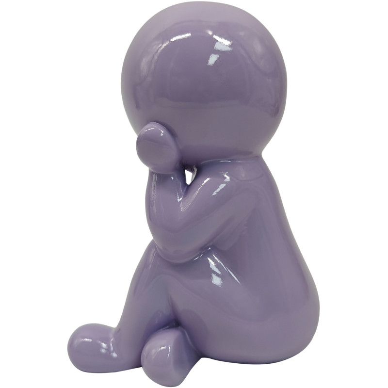 Statuette décorative mauve en polyrésine 20 cm Amigo Dreaming Present Time - 3