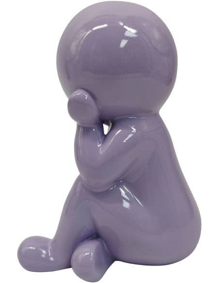 Statuette décorative mauve en polyrésine 20 cm Amigo Dreaming Present Time - 3