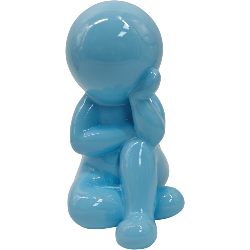 Statuette décorative bleue en polyrésine 20 cm Amigo Dreaming Present Time - 1