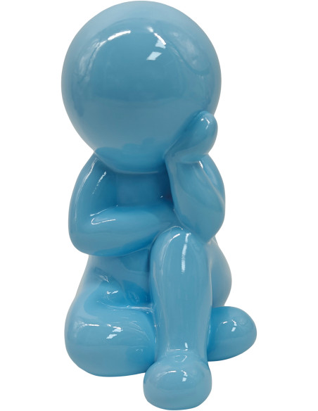 Statuette décorative bleue en polyrésine 20 cm Amigo Dreaming Present Time - 1