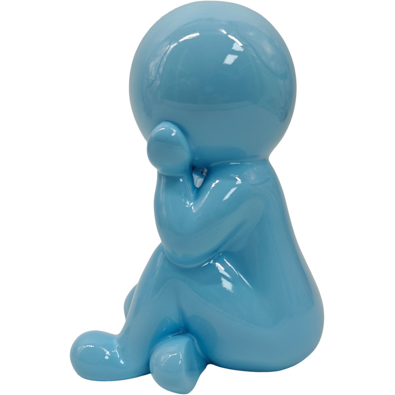 Statuette décorative bleue en polyrésine 20 cm Amigo Dreaming Present Time - 3