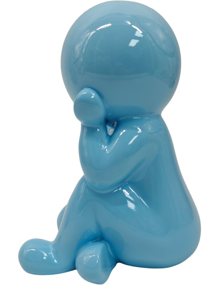 Statuette décorative bleue en polyrésine 20 cm Amigo Dreaming Present Time - 3