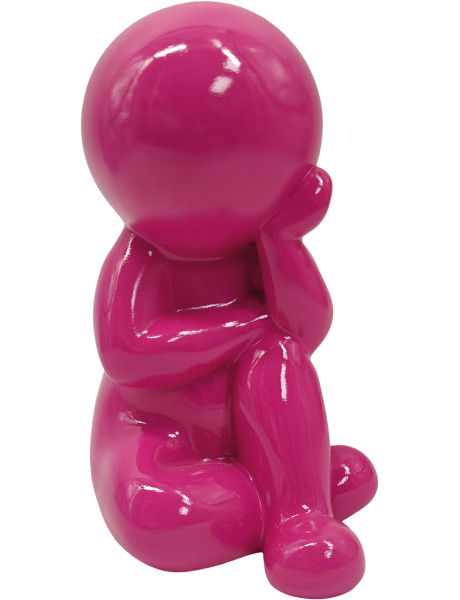 Statuette décorative rose en polyrésine 20 cm Amigo Dreaming Present Time - 1