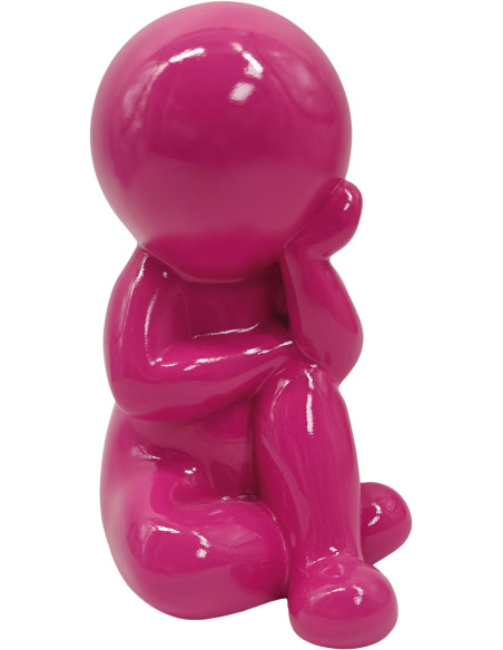 Statuette décorative rose en polyrésine 20 cm Amigo Dreaming Present Time - 1