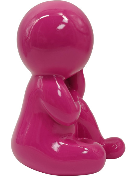 Statuette décorative rose en polyrésine 20 cm Amigo Dreaming Present Time - 3