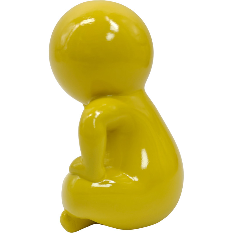 Statuette jaune en polyrésine 34,8 cm Amigo Sitting Present Time - 3