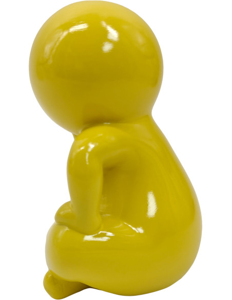 Statuette jaune en polyrésine 34,8 cm Amigo Sitting Present Time - 3