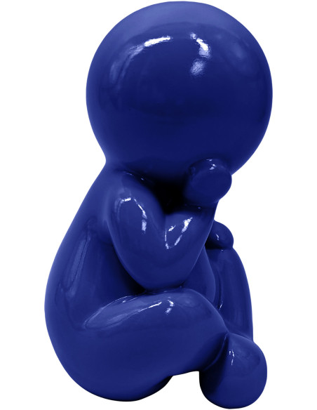 Statuette décorative bleue en polyrésine 34,8 cm Amigo Sitting Present Time - 2
