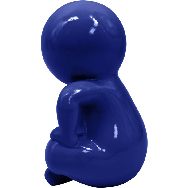 Statuette décorative bleue en polyrésine 34,8 cm Amigo Sitting Present Time - 3