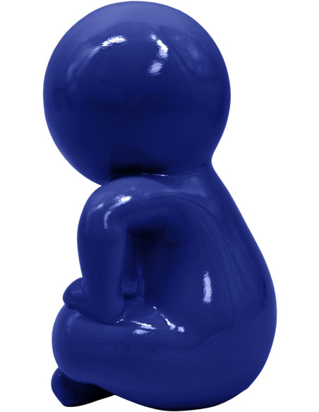 Statuette décorative bleue en polyrésine 34,8 cm Amigo Sitting Present Time - 3