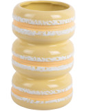Vase décoratif jaune en céramique 19,5 cm Macaron