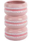 Vase décoratif rose en céramique 19,5 cm Macaron