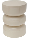 Tabouret métal émaillé blanc cassé Ø36x48 cm Rey