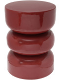 Tabouret métal émaillé rouge bordeaux Ø36x48 cm Rey