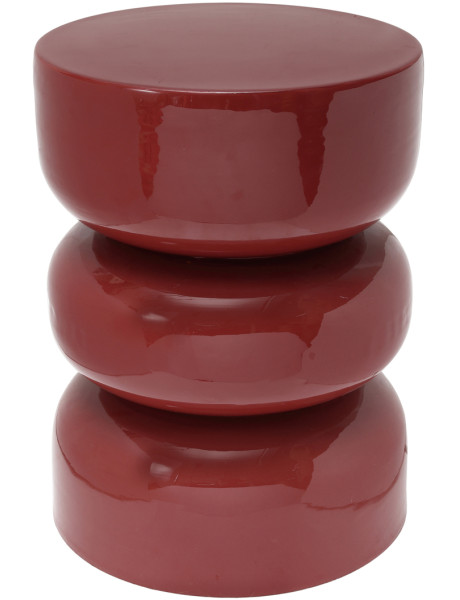 Tabouret métal émaillé rouge bordeaux Ø36x48 cm Rey Leitmotiv - 1