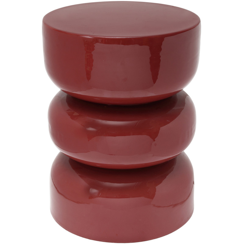 Tabouret métal émaillé rouge bordeaux Ø36x48 cm Rey Leitmotiv - 1