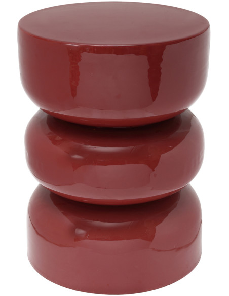 Tabouret métal émaillé rouge bordeaux Ø36x48 cm Rey Leitmotiv - 1