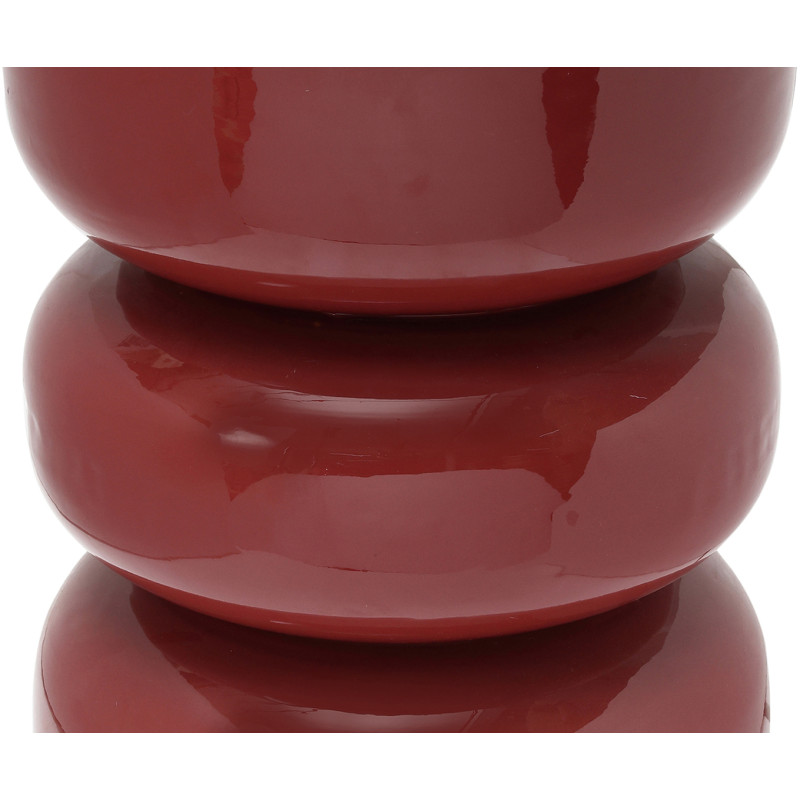 Tabouret métal émaillé rouge bordeaux Ø36x48 cm Rey Leitmotiv - 2