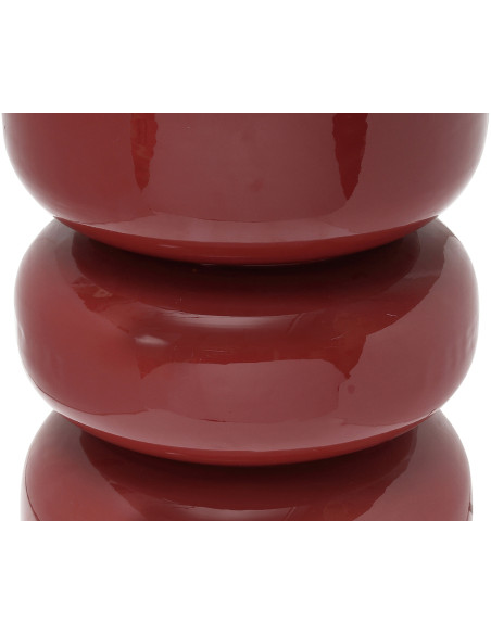 Tabouret métal émaillé rouge bordeaux Ø36x48 cm Rey Leitmotiv - 2