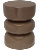 Tabouret métal émaillé brun moka Ø36x48 cm Rey