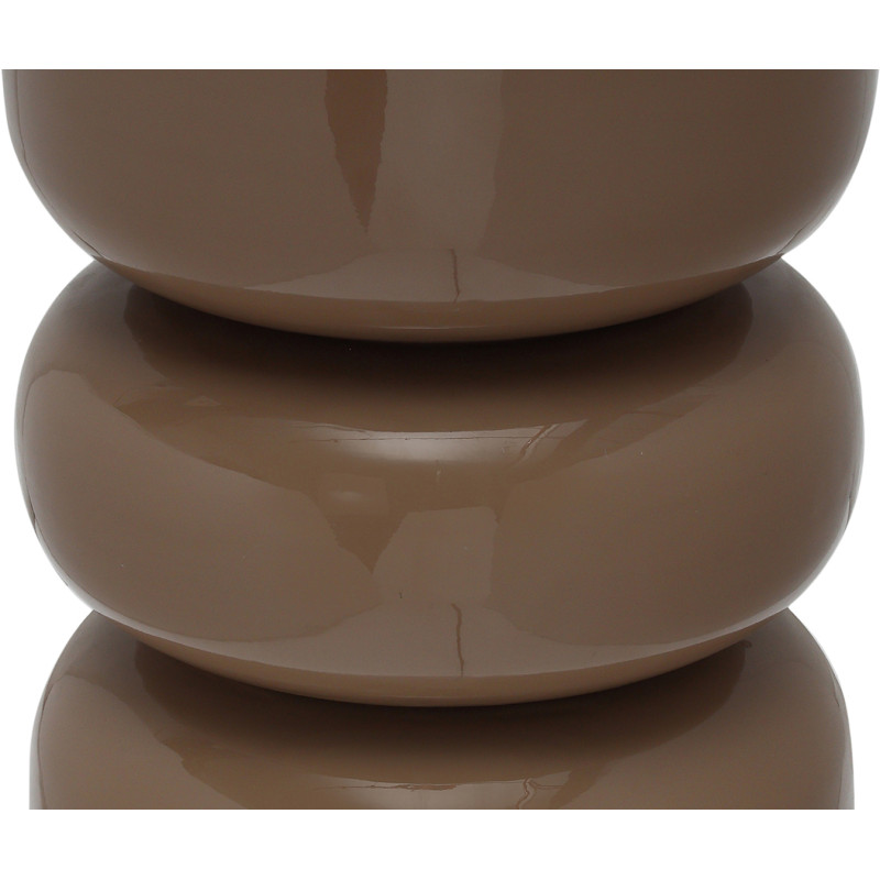Tabouret métal émaillé brun moka Ø36x48 cm Rey Leitmotiv - 2