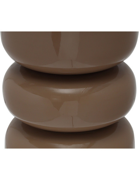 Tabouret métal émaillé brun moka Ø36x48 cm Rey Leitmotiv - 2