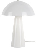 Lampe à poser champignon blanche métal et verre Ø30x42 cm Vidrio Centro