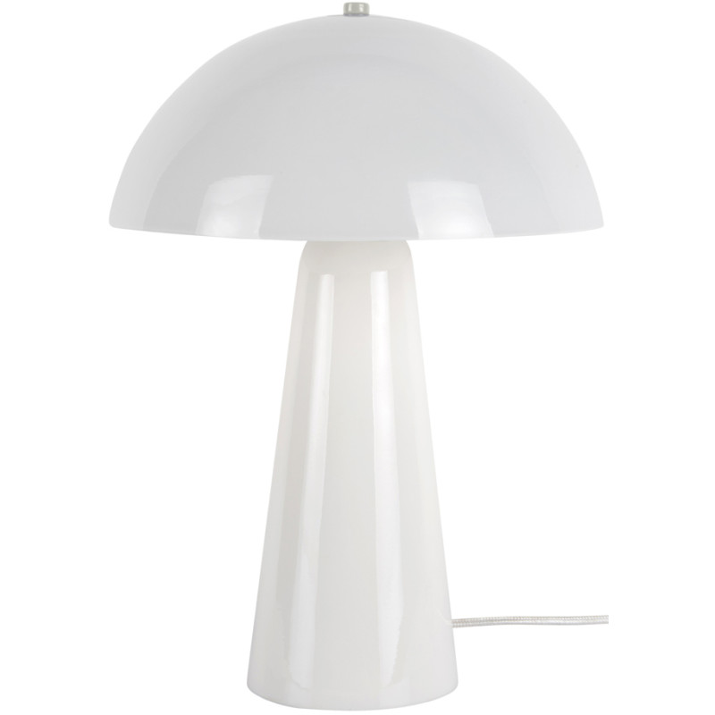 Lampe à poser champignon blanche métal et verre Ø30x42 cm Vidrio Centro Leitmotiv - 1