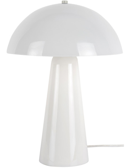 Lampe à poser champignon blanche métal et verre Ø30x42 cm Vidrio Centro Leitmotiv - 1