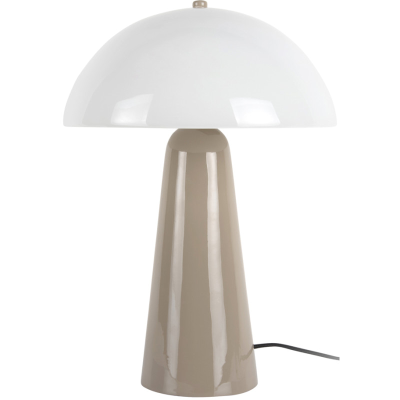 Lampe champignon gris chaud métal et verre Ø30x42 cm Vidrio Centro Leitmotiv - 1