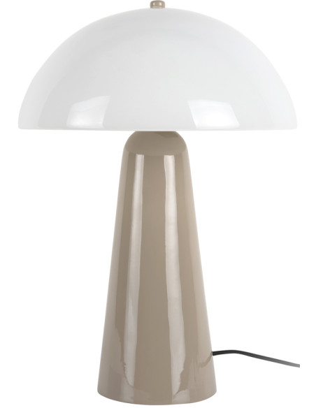 Lampe champignon gris chaud métal et verre Ø30x42 cm Vidrio Centro Leitmotiv - 1