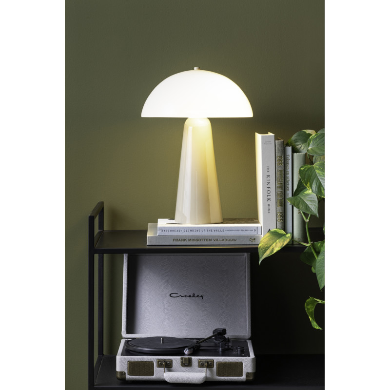 Lampe champignon gris chaud métal et verre Ø30x42 cm Vidrio Centro Leitmotiv - 2