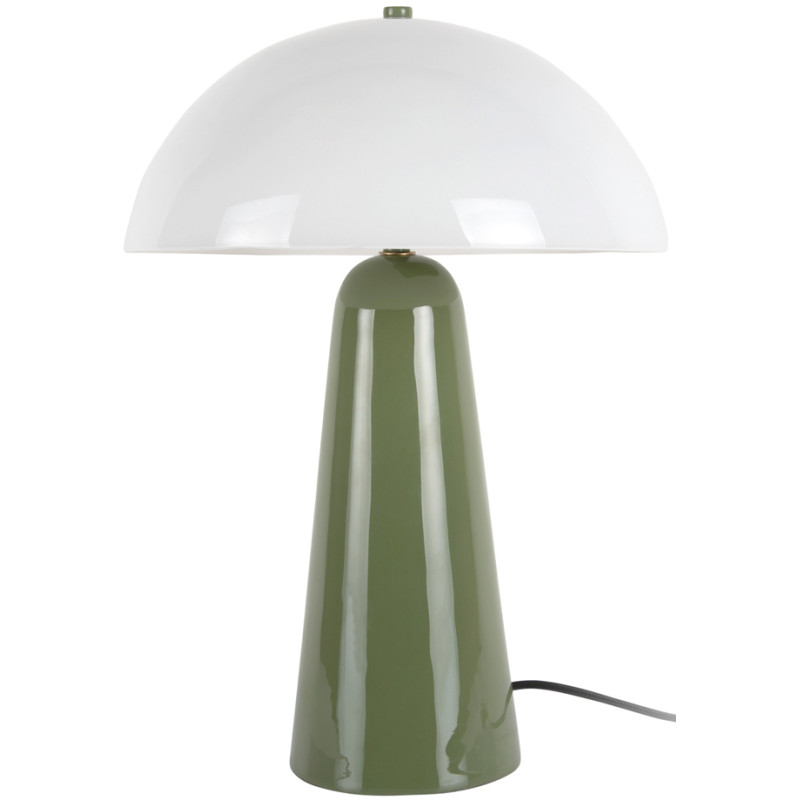 Lampe champignon vert olive Ø30x42 cm Vidrio Centro Leitmotiv - 1