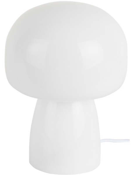Lampe champignon verre blanc Ø15x20 cm Fervor Leitmotiv - 1