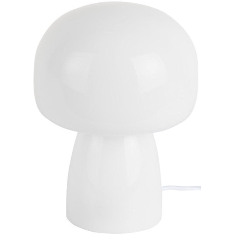 Lampe champignon verre blanc Ø15x20 cm Fervor Leitmotiv - 1
