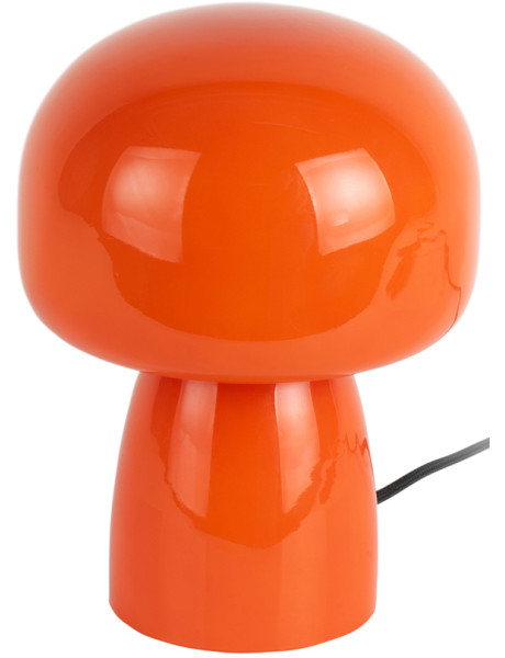 Lampe champignon verre orange Ø15x20 cm Fervor Leitmotiv - 1