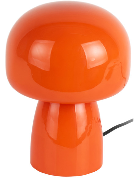 Lampe champignon verre orange Ø15x20 cm Fervor Leitmotiv - 1