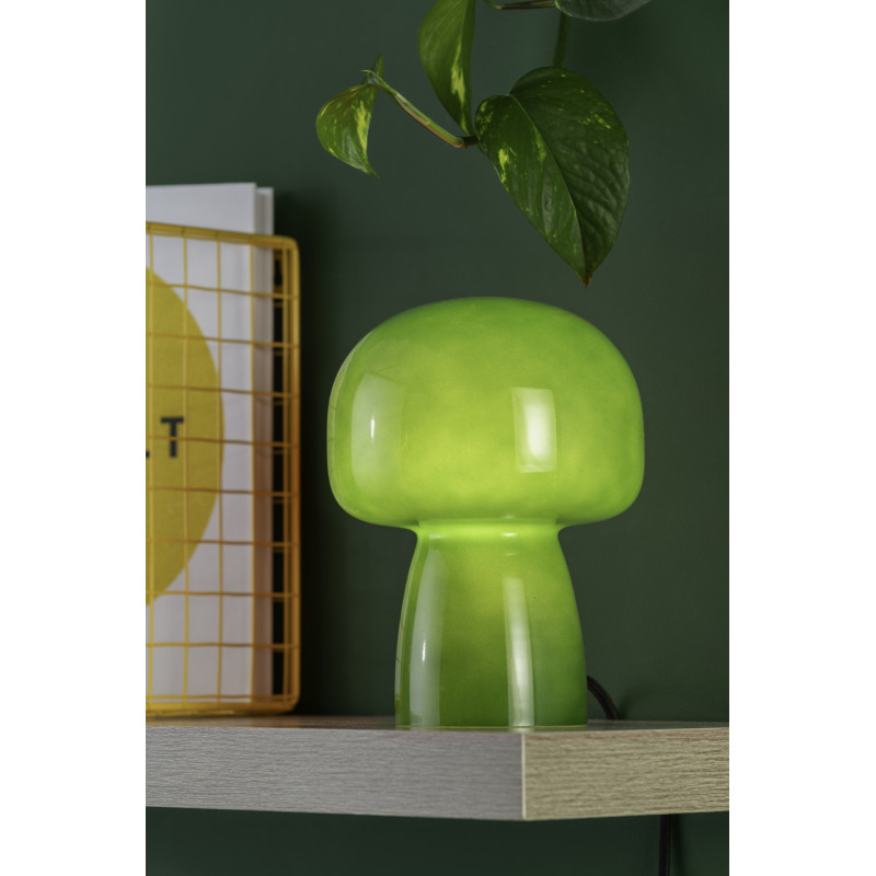 Lampe champignon verre vert Ø15x20 cm Fervor Leitmotiv - 2