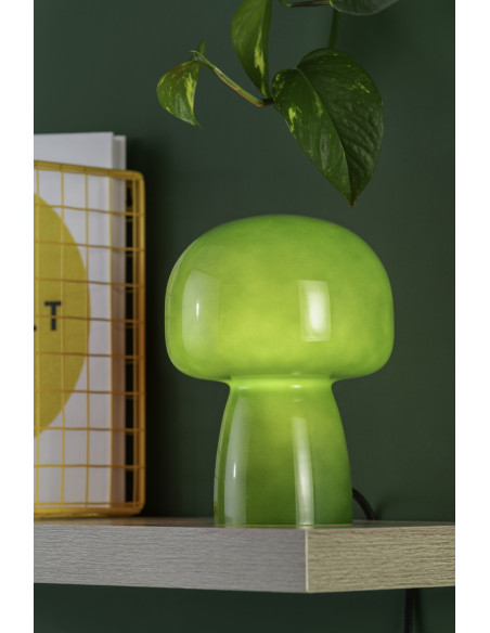 Lampe champignon verre vert Ø15x20 cm Fervor Leitmotiv - 2