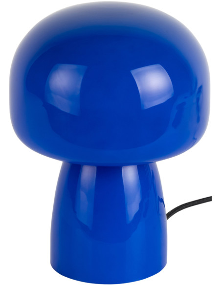 Lampe champignon verre bleu cobalt Ø15x20 cm Fervor Leitmotiv - 1