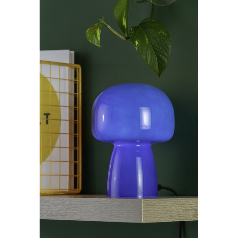 Lampe champignon verre bleu cobalt Ø15x20 cm Fervor Leitmotiv - 2