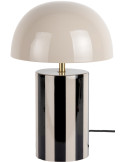 Lampe champignon rayée en fer gris et noir Ø25x34 cm Rayado