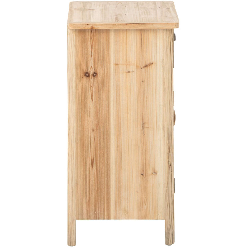Table de chevet vitrée en pin naturel 45,5x36,5x71,5 cm Orvanelle J-Line - 6
